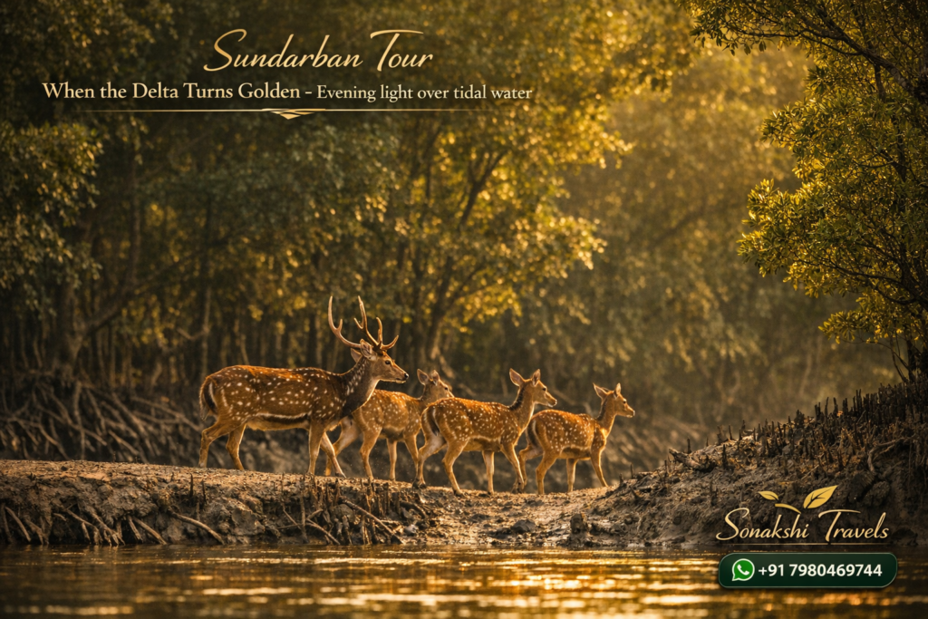 Sundarban Tour When the Delta Turns Golden - Evening light over tidal water